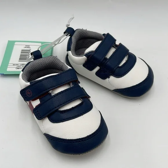 NWT Surprize by Stride Rite Infant Baby Boys Sneakers - Size 6-12M - White/Blue - Picture 3 of 11